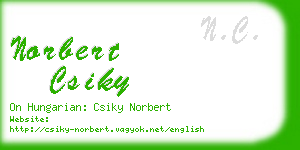 norbert csiky business card